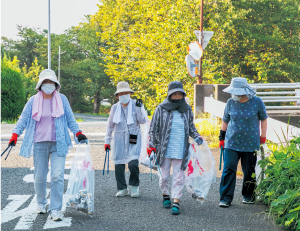 ゴミ拾いの様子