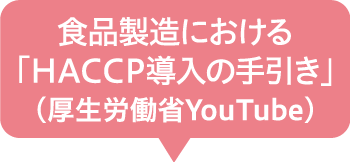 食品製造における「HACCP導入の手引き」（厚生労働省YouTube）