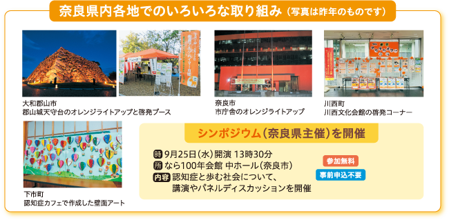奈良県内各地でのいろいろな取り組み