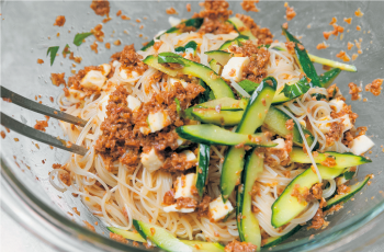 三輪素麺の冷製パスタ