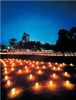 ろうそくの灯り