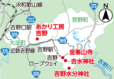 吉野エリア地図