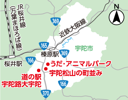 宇陀エリア地図