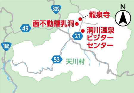 天川エリア地図