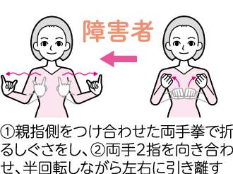 障害者を表す手話のイラスト