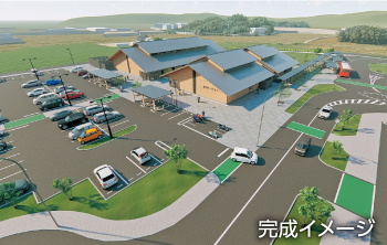道の駅「クロスウェイなかまち」完成イメージ