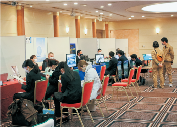 建設業就職フェア会場の様子