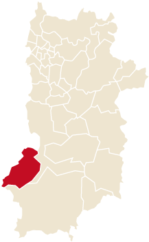 野迫川村位置図