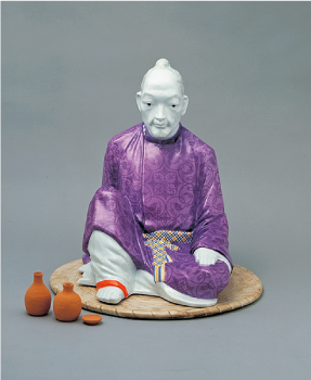 万葉歌人陶磁器人形 大伴旅人像