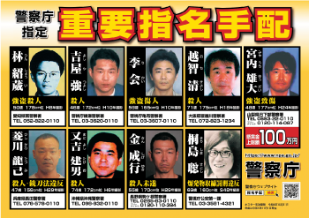 警察庁指定　重要指名手配被疑者1