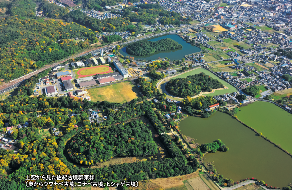 上空から見た佐紀古墳群東群