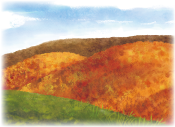 秋の山イラスト