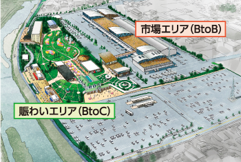 中央卸売市場の再整備地図