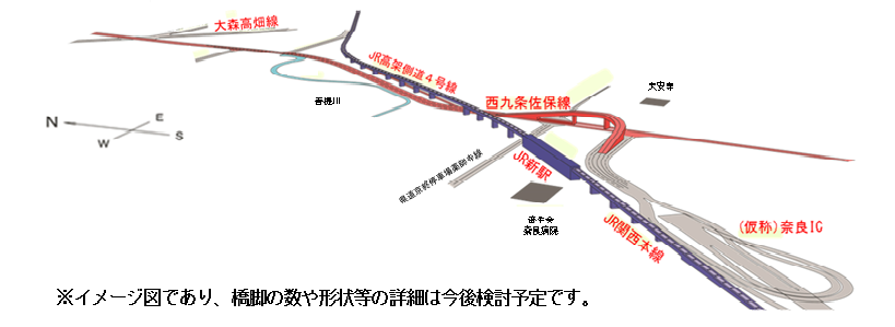 JR新駅を中心とした位置図