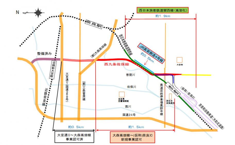計画図を示した位置図