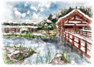 橘諸兄の雪かき