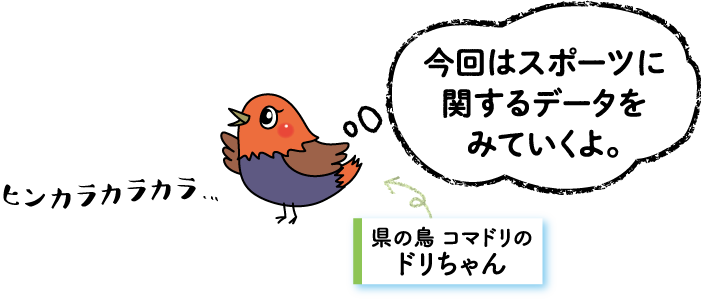 ドリちゃん「今回はスポーツに関するデータをみていくよ。」