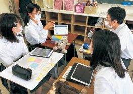 学ぶ力、考える力、探究する力をはぐくむ様子1