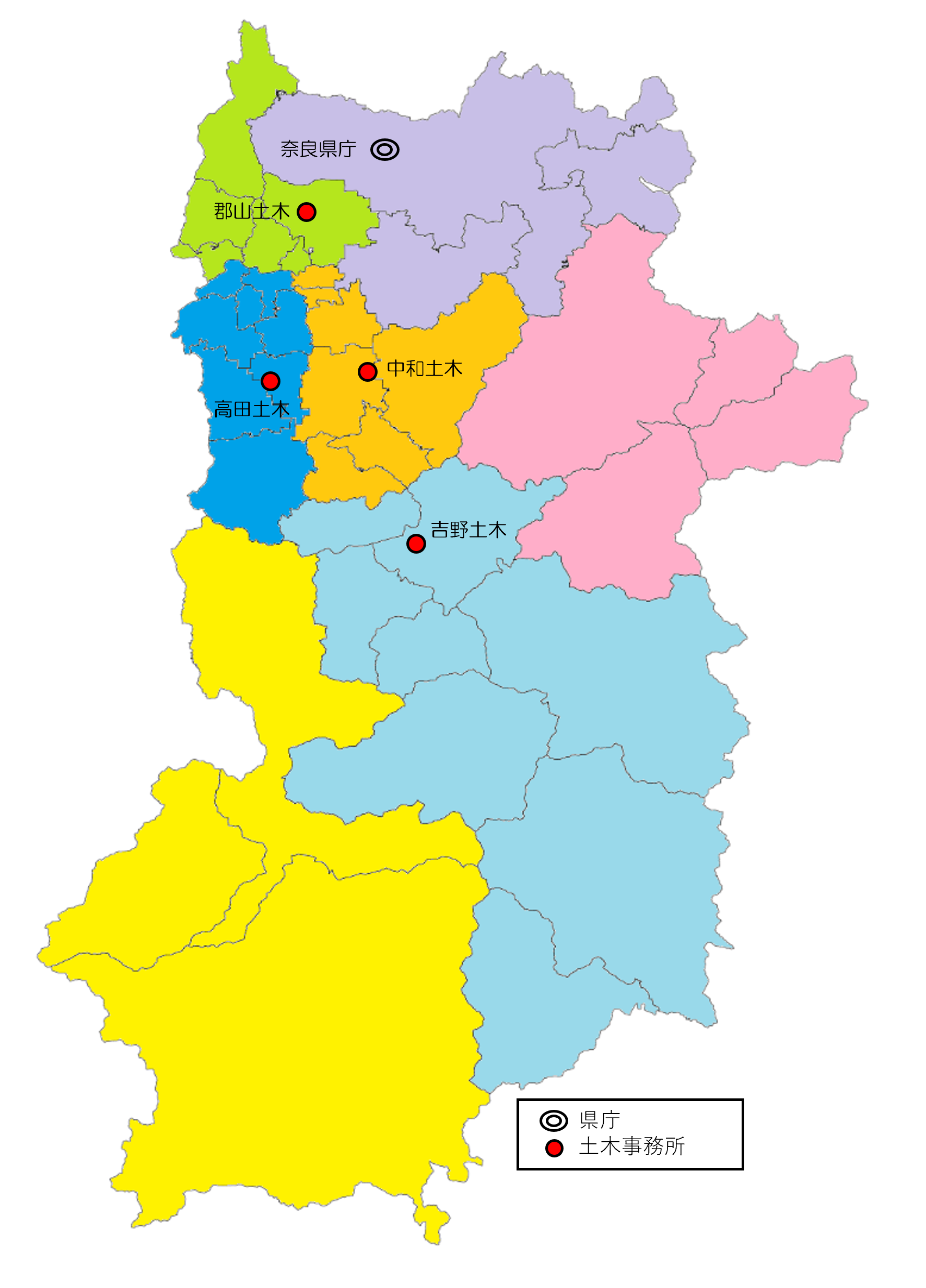 土木事務所位置図