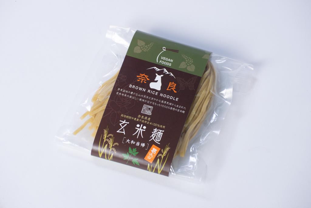 栽培期間中農薬不使用玄米麺（大和当帰葉葛入り）の画像