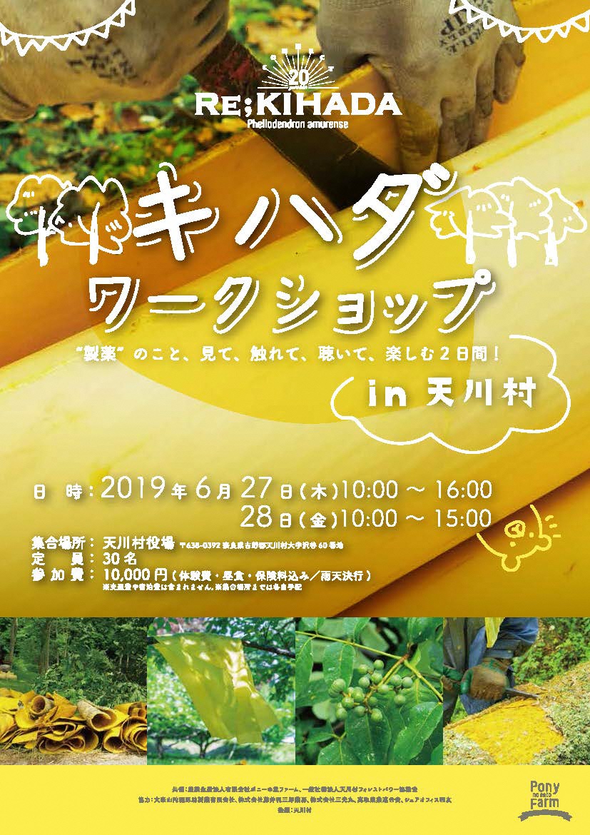 キハダワークショップin天川村チラシ