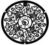 五條市のマンホール蓋デザイン