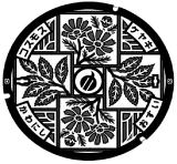 川西町のマンホール蓋デザイン