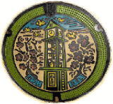 王寺町のマンホール蓋デザイン