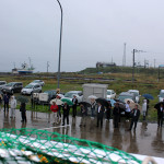 根室港にて見送り2