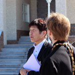 教会で説明をしていただいております