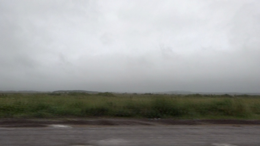 国後島 雨の中の移動状況(動画)
