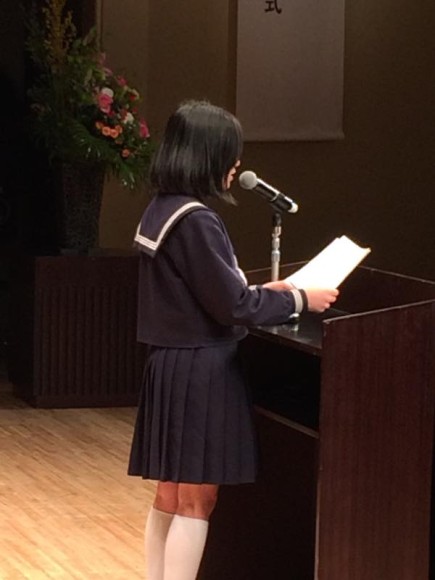 受賞者作文発表の様子3