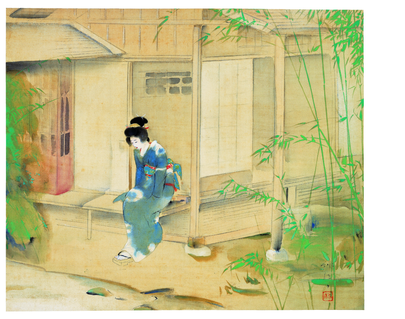 梶原緋佐子《たそがれの庭》画像