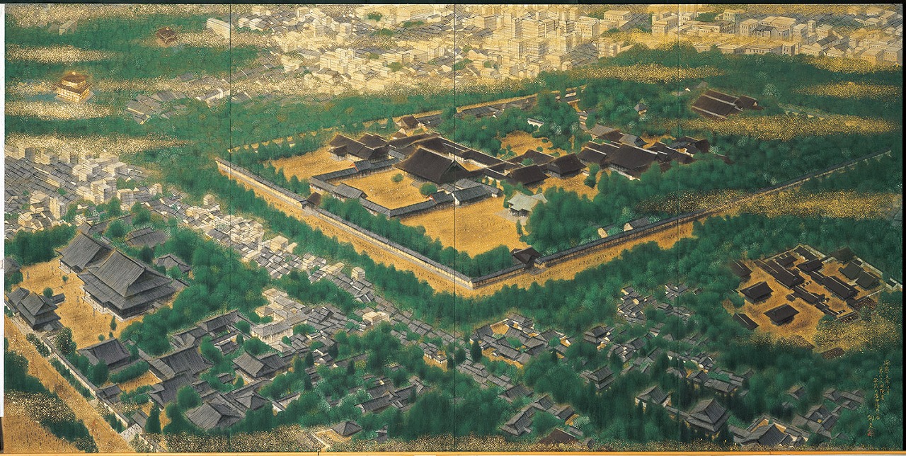 平山郁夫《平成の洛中洛外図(右隻）》画像