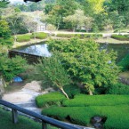 特別応接室から庭園の眺めの写真