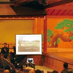 能楽ホールでワークショップの写真