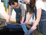 箱本館「紺屋」の藍染め体験画像