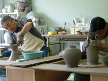 大塩昭山の赤膚焼陶芸体験画像