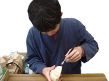 一刀彫・工房見学画像