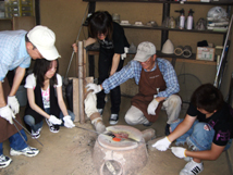 古代ガラス製作体験画像