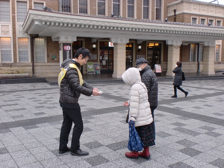 当日の様子（JR奈良駅）