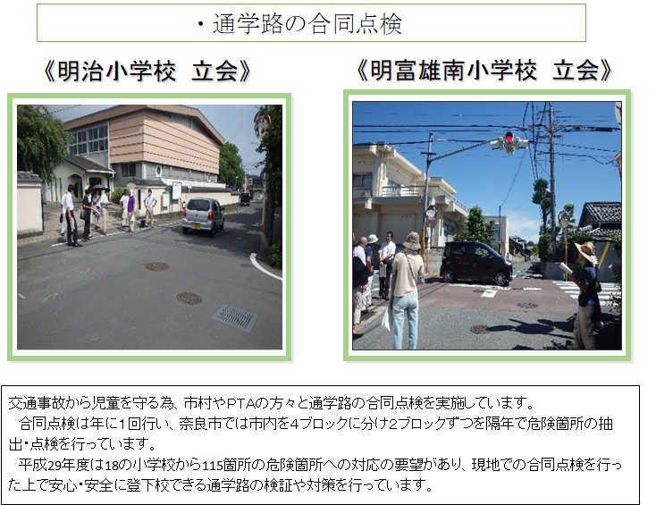 通学路の合同点検