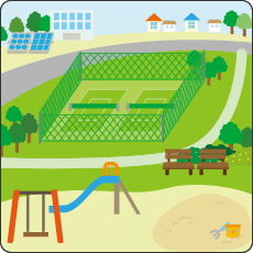 スペースを利用イラスト