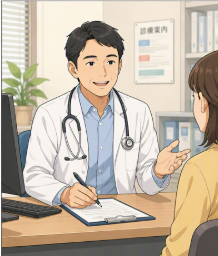 診療所で働く医師