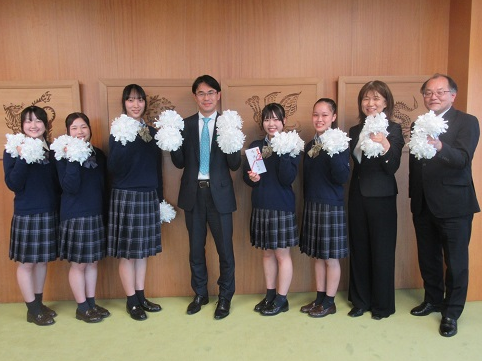 チアダンス全国大会入賞校の表敬訪問1