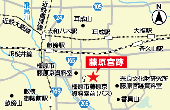 藤原宮跡の地図