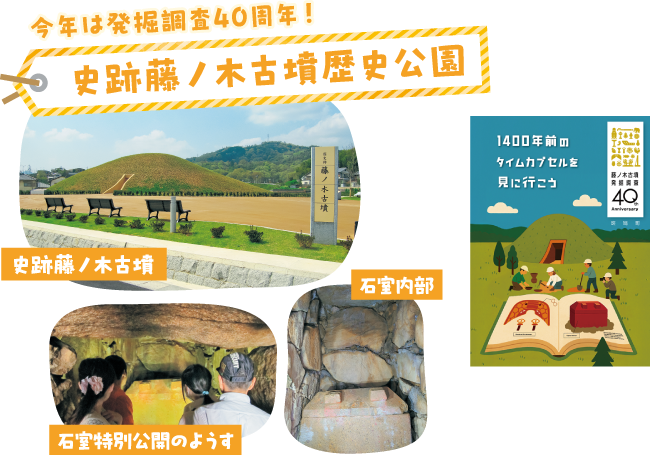 今年は発掘調査40周年！史跡藤ノ木古墳歴史公園