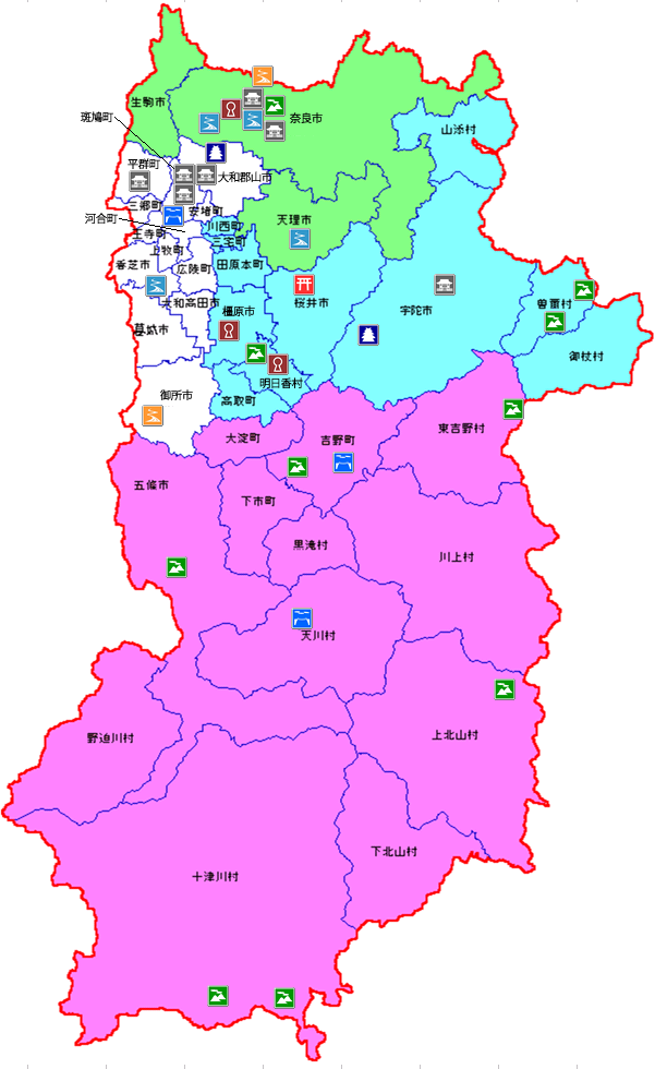 四神八景の地図