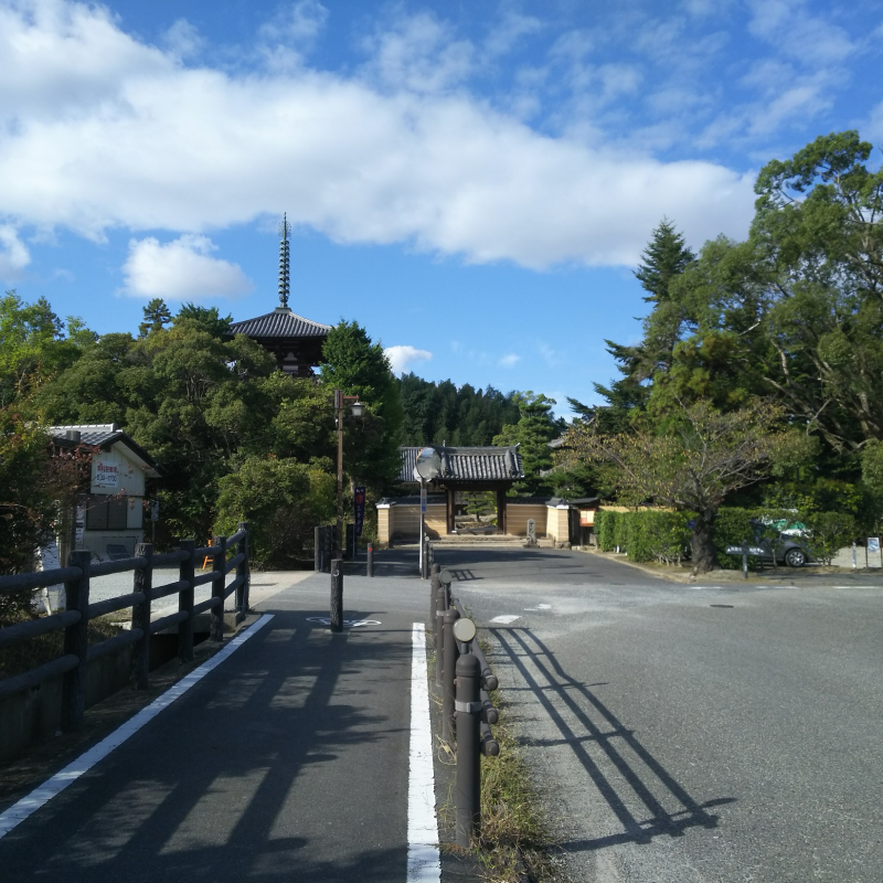 法輪寺が眺望できる自転車道沿い6