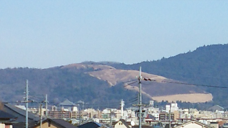 東への眺望（拡大）若草山・奈良市街・東大寺大仏殿